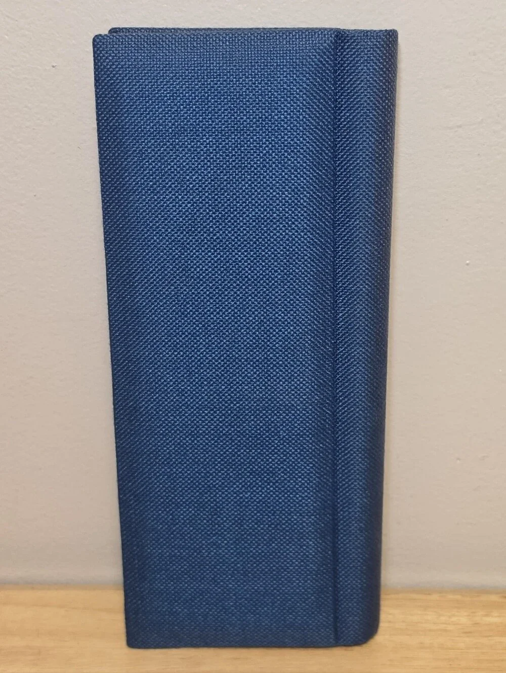 Vintage 70's Hardcover Blue Fabric Textured Slip-In 3.5